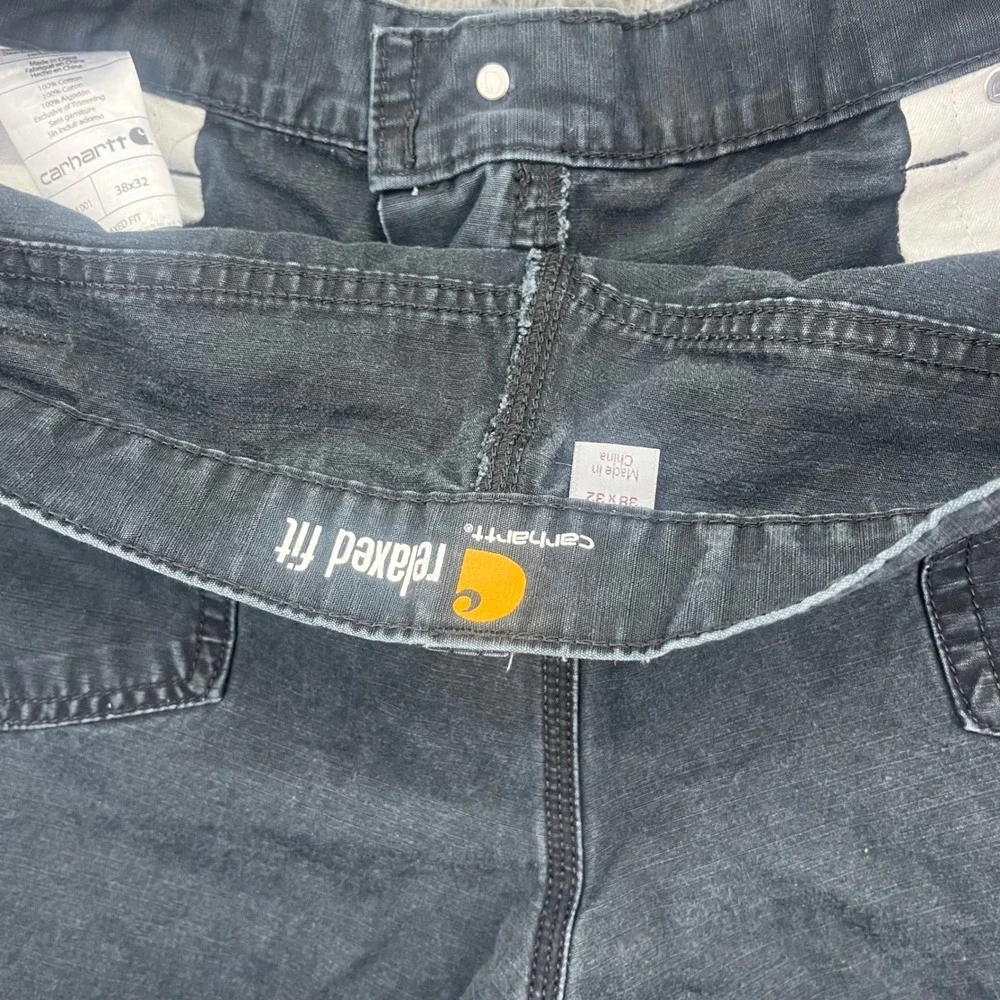 Carhartt Relaxed Fit Work Pants‎ Charcoal Gray Men's 38x32 Cotton Canvas